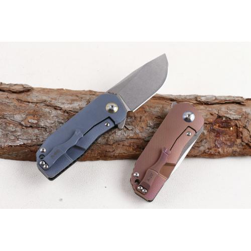 CH3005 titanium alloy quick opening small folding knife (two-color)