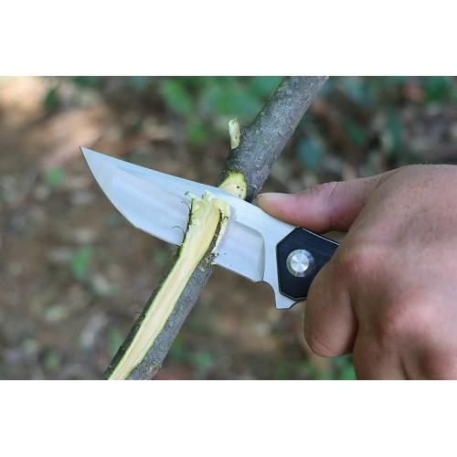 Mountain Pig Quick Opening Folding Knife (Carbon Fiber G10 Solitary Face)
