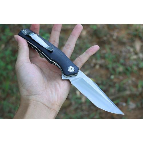 Mountain Pig Quick Opening Folding Knife (Carbon Fiber G10 Solitary Face)