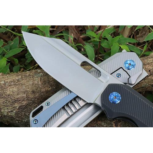 Three models of JJ168 titanium handle quick opening folding knife (M390 flat)