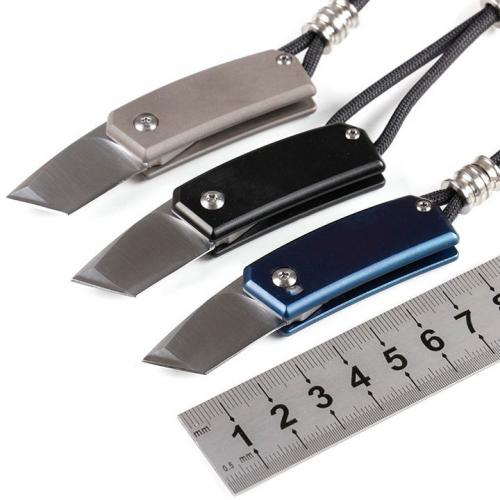 Tri color titanium handle multi-purpose tool folding knife