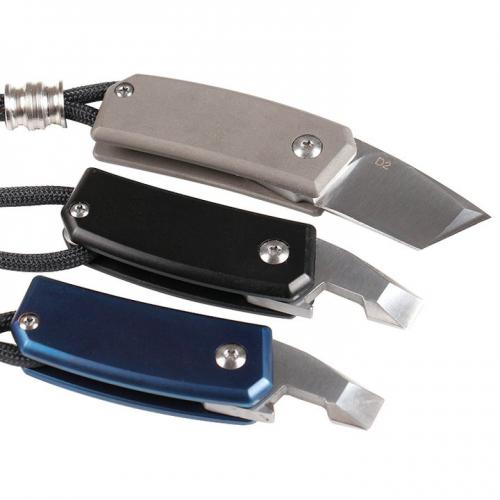 Tri color titanium handle multi-purpose tool folding knife