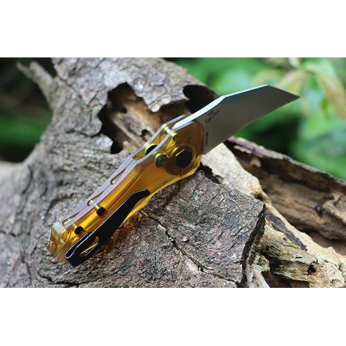 Keshao 7350 Folding Knife (PEI Light Yellow)