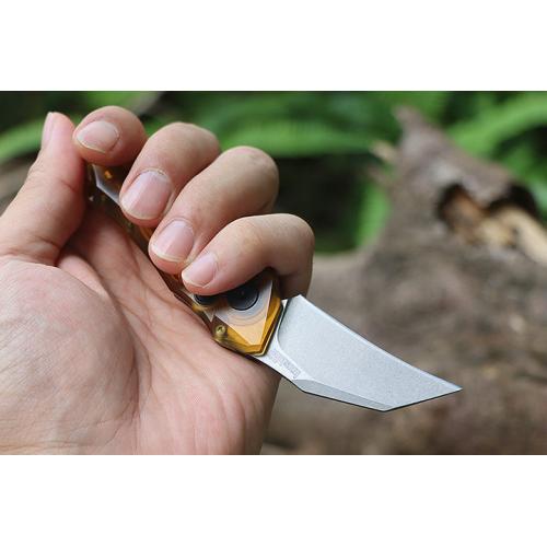 Keshao 7350 Folding Knife (PEI Light Yellow)