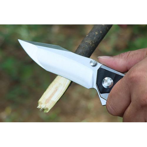 Black Eagle, quickly open the folding knife