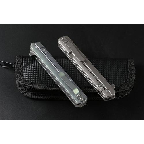 Commander, quickly open the folding knife (titanium handle D-head) in two colors