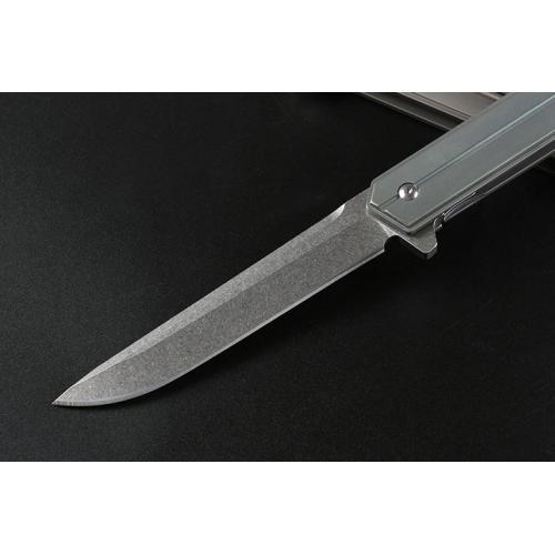 Commander, quickly open the folding knife (titanium handle D-head) in two colors
