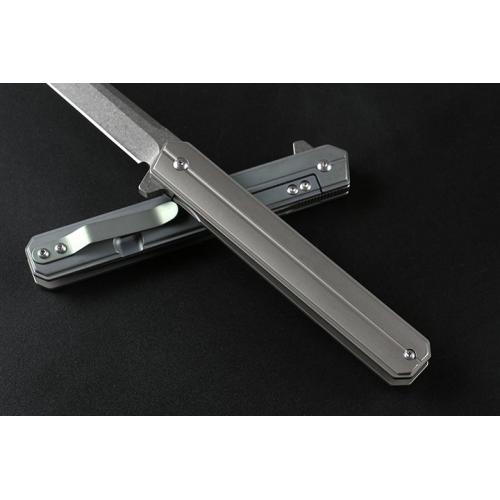 Commander, quickly open the folding knife (titanium handle D-head) in two colors