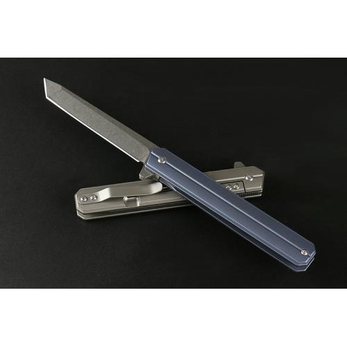 Commander, quickly open the folding knife (titanium handle, T-head, two colors)