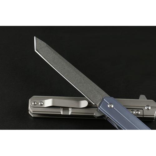 Commander, quickly open the folding knife (titanium handle, T-head, two colors)