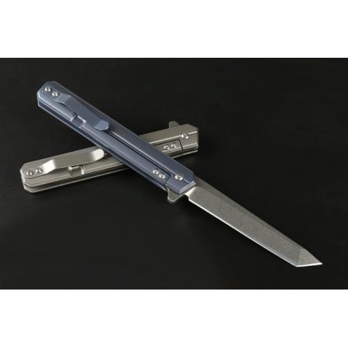 Commander, quickly open the folding knife (titanium handle, T-head, two colors)
