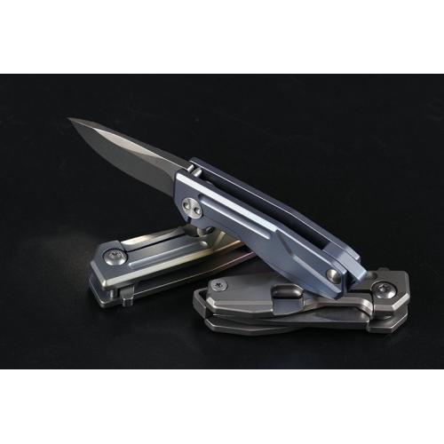 HY002 Quick Opening Folding Knife (Three color Titanium Handle D2 Tip)