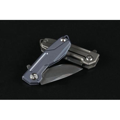 HY002 Quick Opening Folding Knife (Three color Titanium Handle D2 Tip)