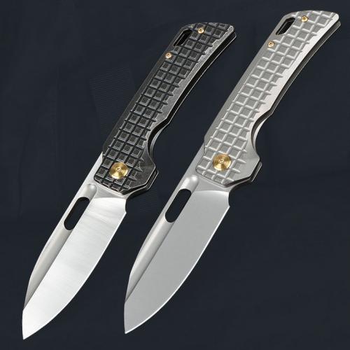 JJ168 Titanium Handle Quick Opening Folding Knife (M390 Pattern Pattern)