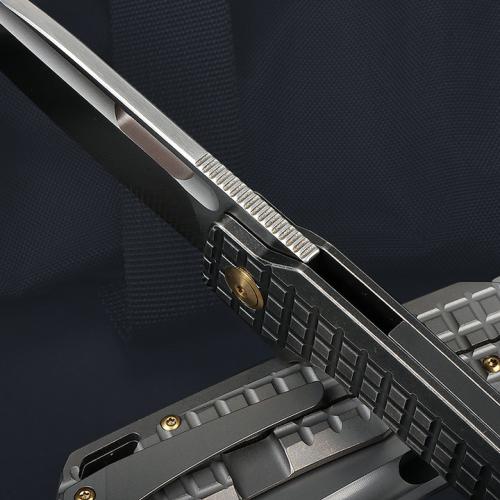 JJ168 Titanium Handle Quick Opening Folding Knife (M390 Pattern Pattern)