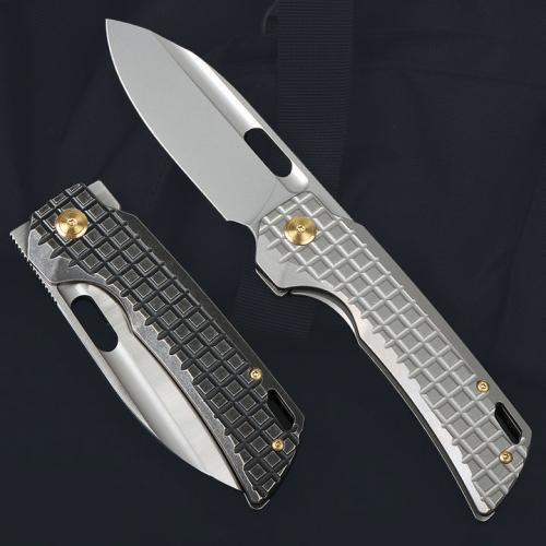 JJ168 Titanium Handle Quick Opening Folding Knife (M390 Pattern Pattern)