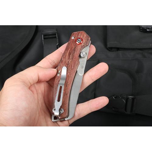 Foldable blade folding knife (sour wood)