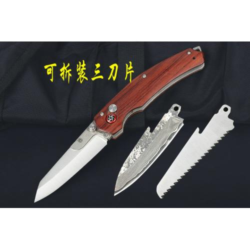 Foldable blade folding knife (sour wood)