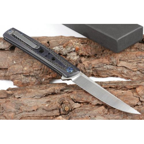 Carbon fiber D25 folding knife (D2)
