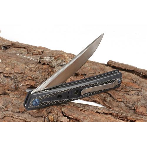 Carbon fiber D25 folding knife (D2)