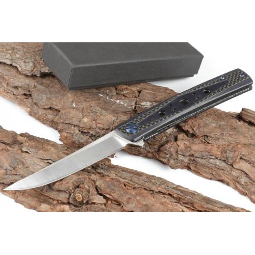 Carbon fiber D25 folding knife (D2)