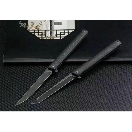 New M390 Steel Magic Pen Quick Opening Folding Knife (Carbon Fiber Handle)