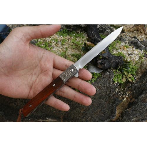 Free Wolf Divine Arrow Bearing Quick Opening Folding Knife (D2)