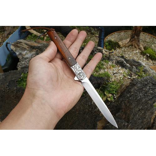 Free Wolf Divine Arrow Bearing Quick Opening Folding Knife (D2)