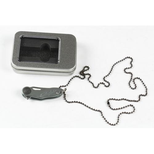 Titanium Handle Big Eyebrow Pattern Training Knife (D2 Tri Color)