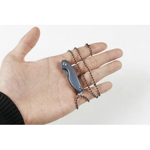 JJ005 Titanium Handle Quick Opening Bearing Folding Knife (Sand Light)