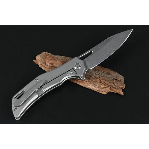 JA13 titanium alloy handle bearing quick opening folding knife