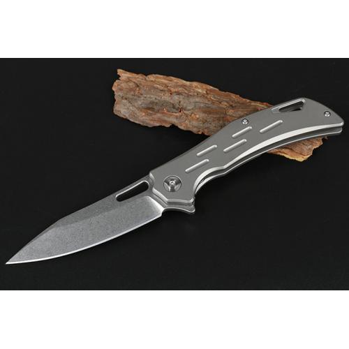 JA13 titanium alloy handle bearing quick opening folding knife