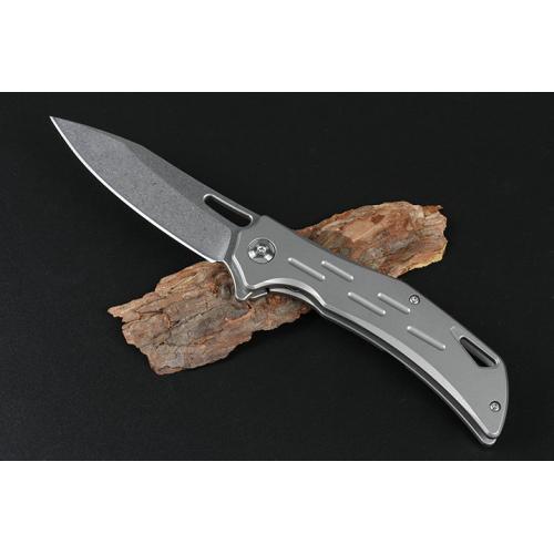 JA13 titanium alloy handle bearing quick opening folding knife