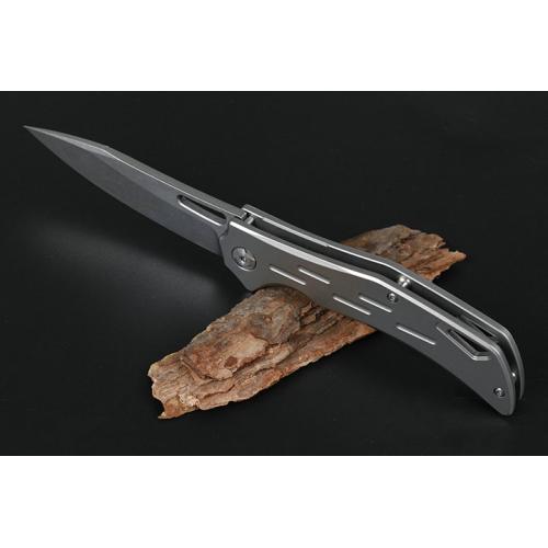 JA13 titanium alloy handle bearing quick opening folding knife