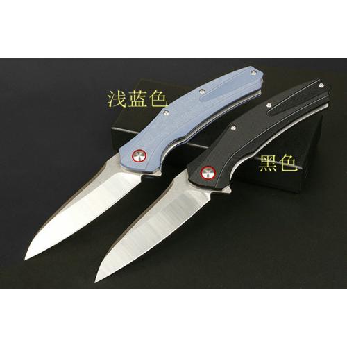 JJ079 quick opening bearing folding knife (two-color) only available in black