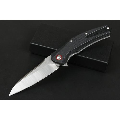 JJ079 quick opening bearing folding knife (two-color) only available in black