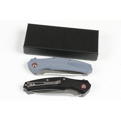 JJ079 quick opening bearing folding knife (two-color) only available in black