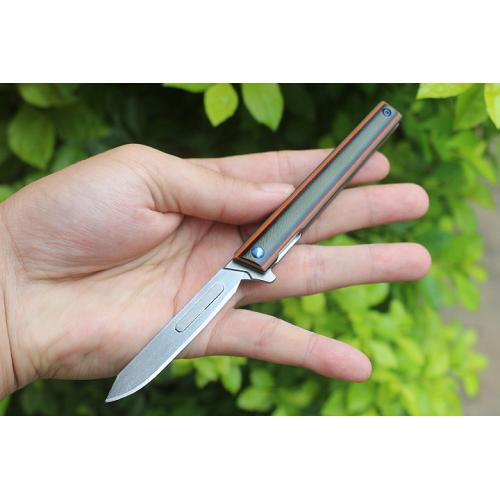 J152 art knife (titanium clip in two colors)