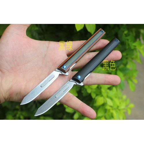 J152 art knife (titanium clip in two colors)