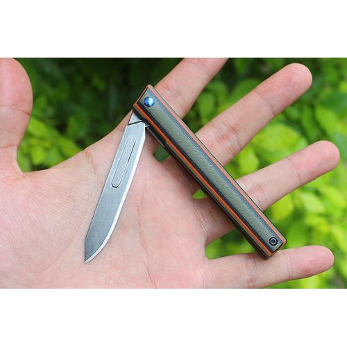 J152 art knife (titanium clip in two colors)