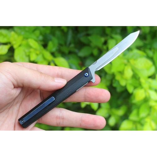 J152 art knife (titanium clip in two colors)