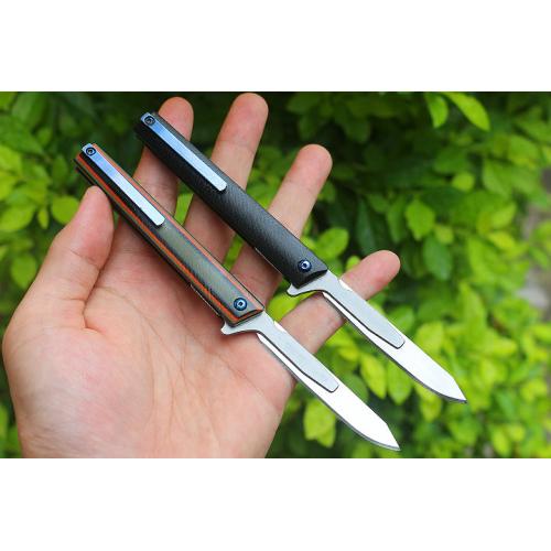J152 art knife (titanium clip in two colors)