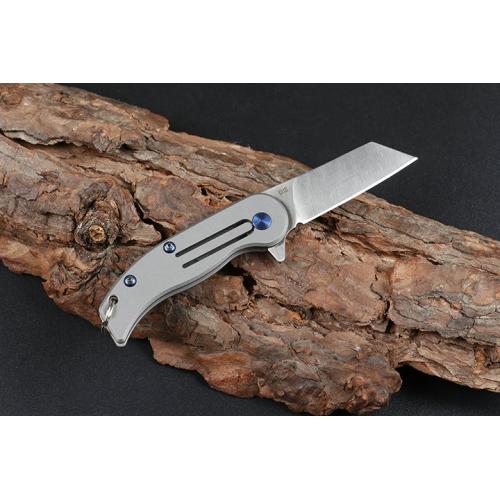 Razor shaped keychain quick opening knife (D2)