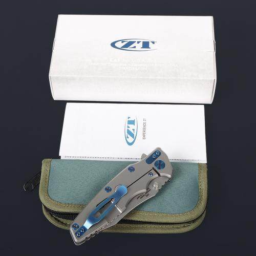 ZT0429 Titanium Handle Folding Knife (Blade Cover)
