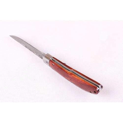 Damascus Horizontal folding knife