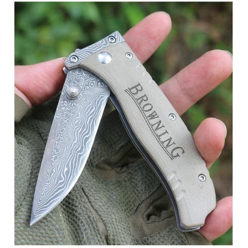 Browning F107 Damascus Folding Knife