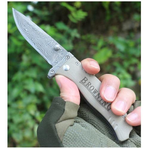 Browning F107 Damascus Folding Knife