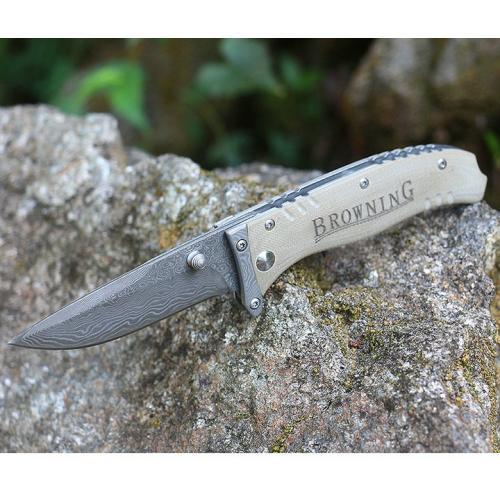 Browning F107 Damascus Folding Knife