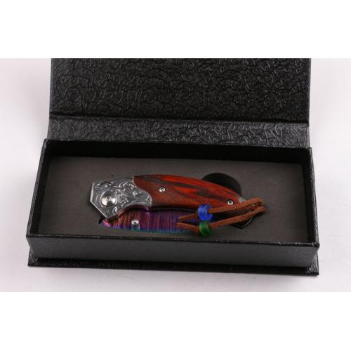 Mighty Damascus Folding Knife (Color Titanium)