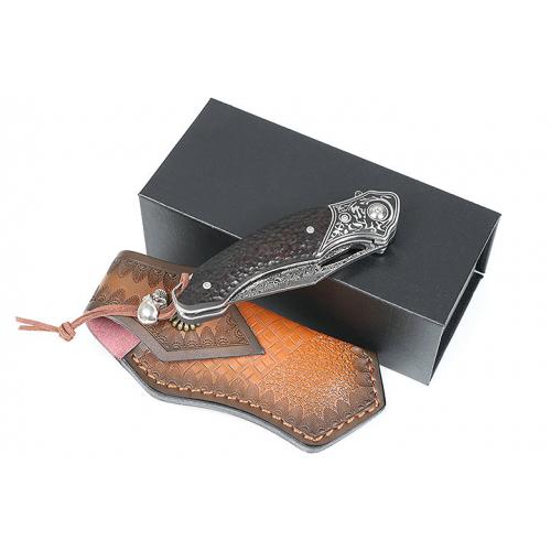 Free Wolf Canglong Damascus Folding Knife